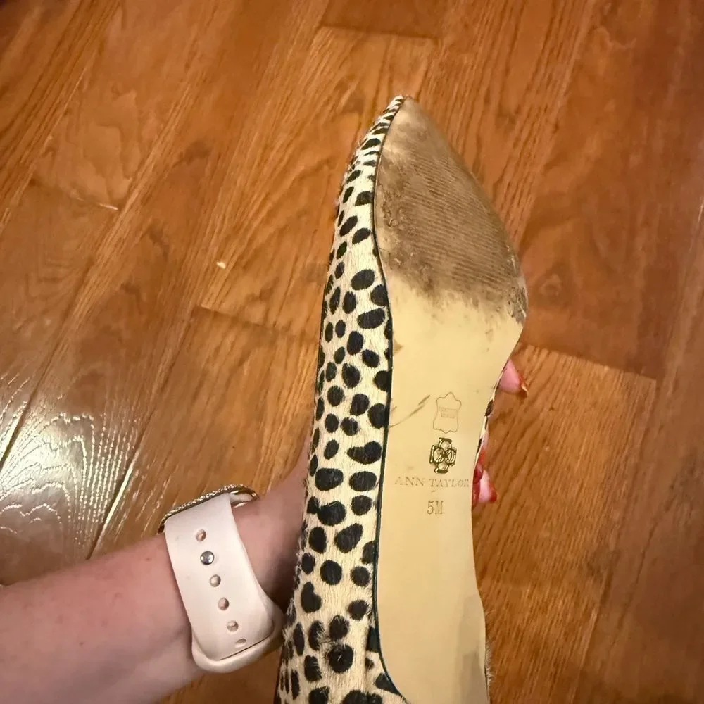 Leopard Print Women's Ann Taylor size 5 kitten heels